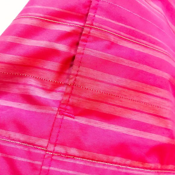 ASICS Storm Shelter Cosmo Pink Striped Hooded Rain Jacket Womens Medium - Picture 8 of 11